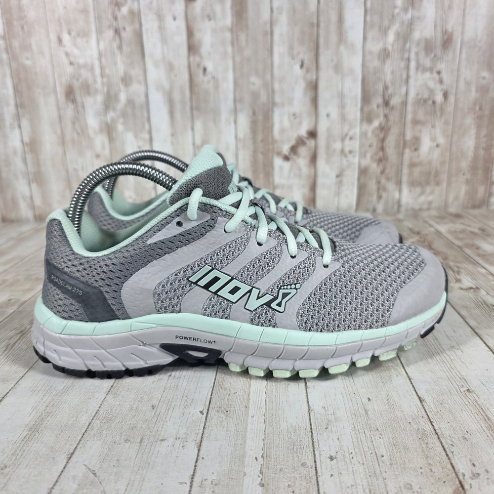 Inov8 Roadclaw 275 Knit Women's Running Shoes Gray Mint‎ Size 7.5